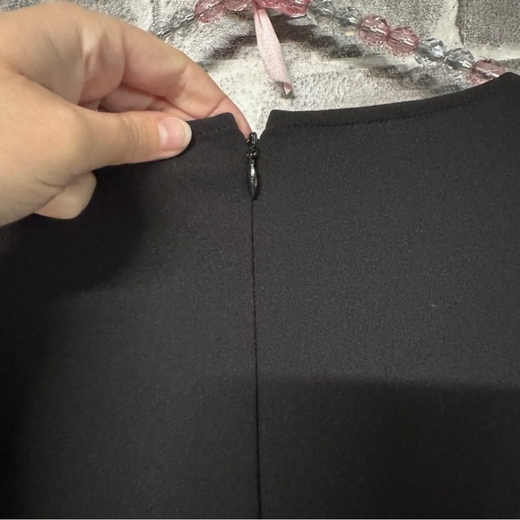 Express jumpsuit black vneck pockets tie waist - Picture 10 of 14